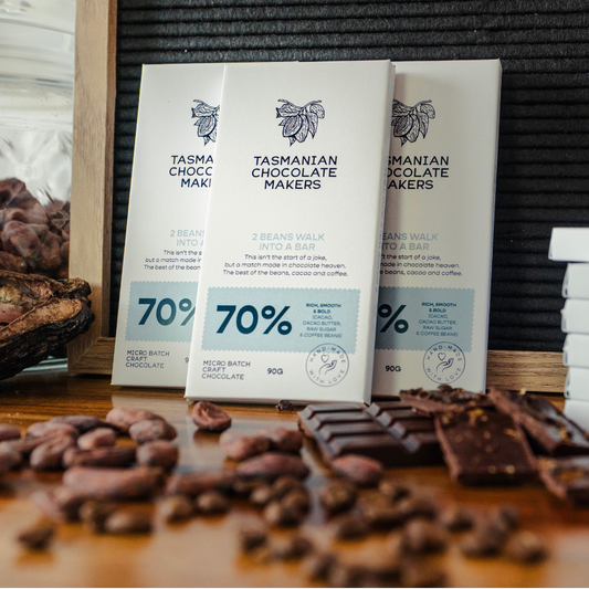 2 beans walk into a bar 70% chocolate - Coffee & Chocolate
