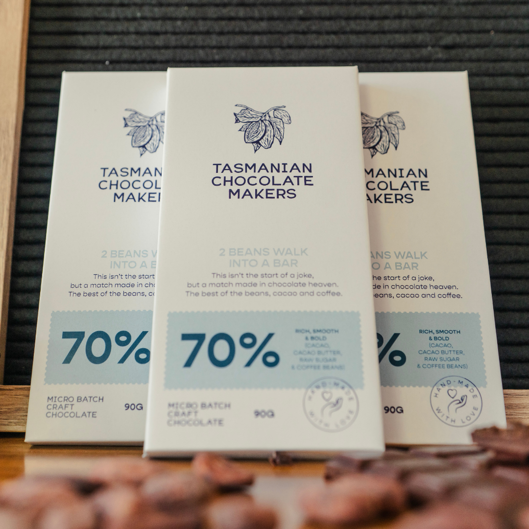 2 beans walk into a bar 70% chocolate - Coffee & Chocolate