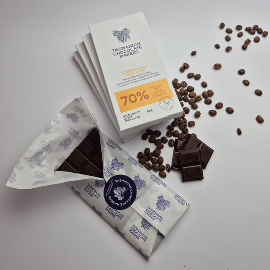 2 beans walk into a bar 70% chocolate - Coffee & Chocolate