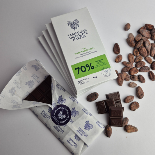 The Pure Tasmanian 70% chocolate - Rich, smooth 70% chocolate