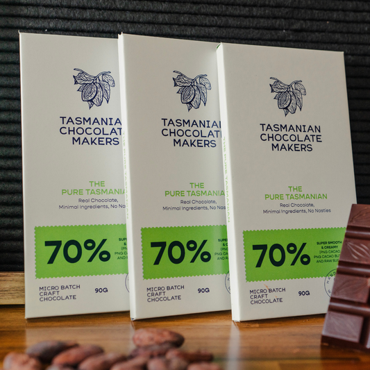 The Pure Tasmanian 70% chocolate - Rich, smooth 70% chocolate